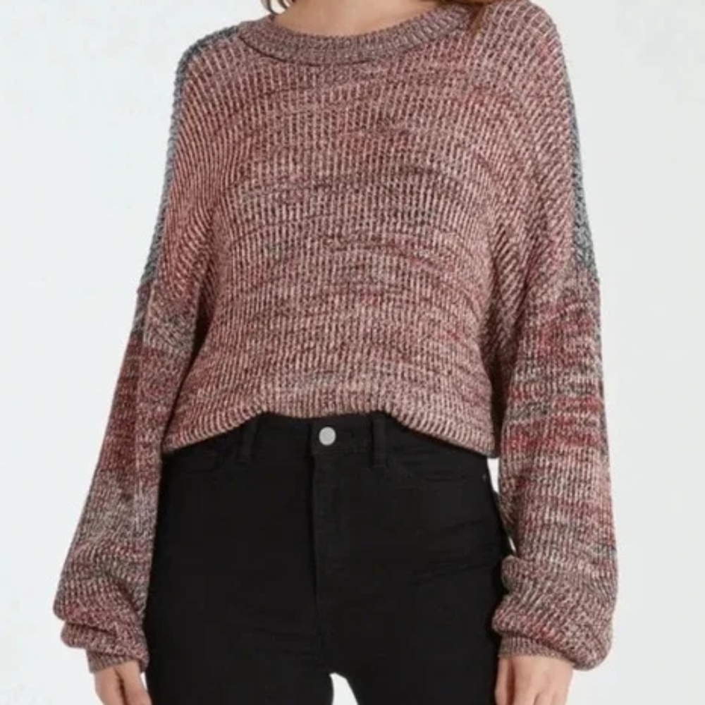 Joie Sweater Red and Black Fernlea Knit Sweater Size LARGE Long Sleeve Womens